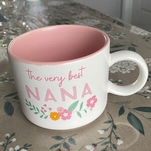 Nana Floral Mug - Pink and White
